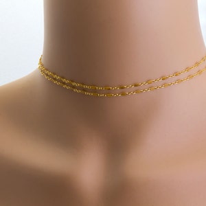 5, 10, 25, 50 or 100 feet Lace Chain,Choker,Double Bar Link Chain,Sterling Silver,Gold Filled,Chain by Foot,Permanet Jewely Chain SCNF126 image 3