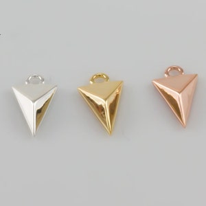3pcs Small Spike Shaker Pendant Charm, Jewelry Making Supplies in Silver, Gold Plated or Rose Gold, Spike Choker Charm Pendant,HCIN142