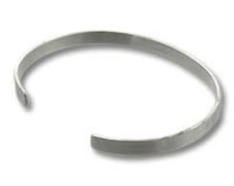 Brazalete de plata de ley con estampado, brazalete de plata, brazalete con estampado, suministros para joyería, suministros para estampado, ST06BP