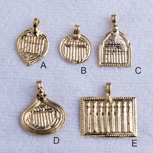 Gold Plated Sterling Silver Vintage Religious Coin Pendant, Available in 7 Styles, Priced per Piece, Religion Coins,Thin Silver Coins CM226R