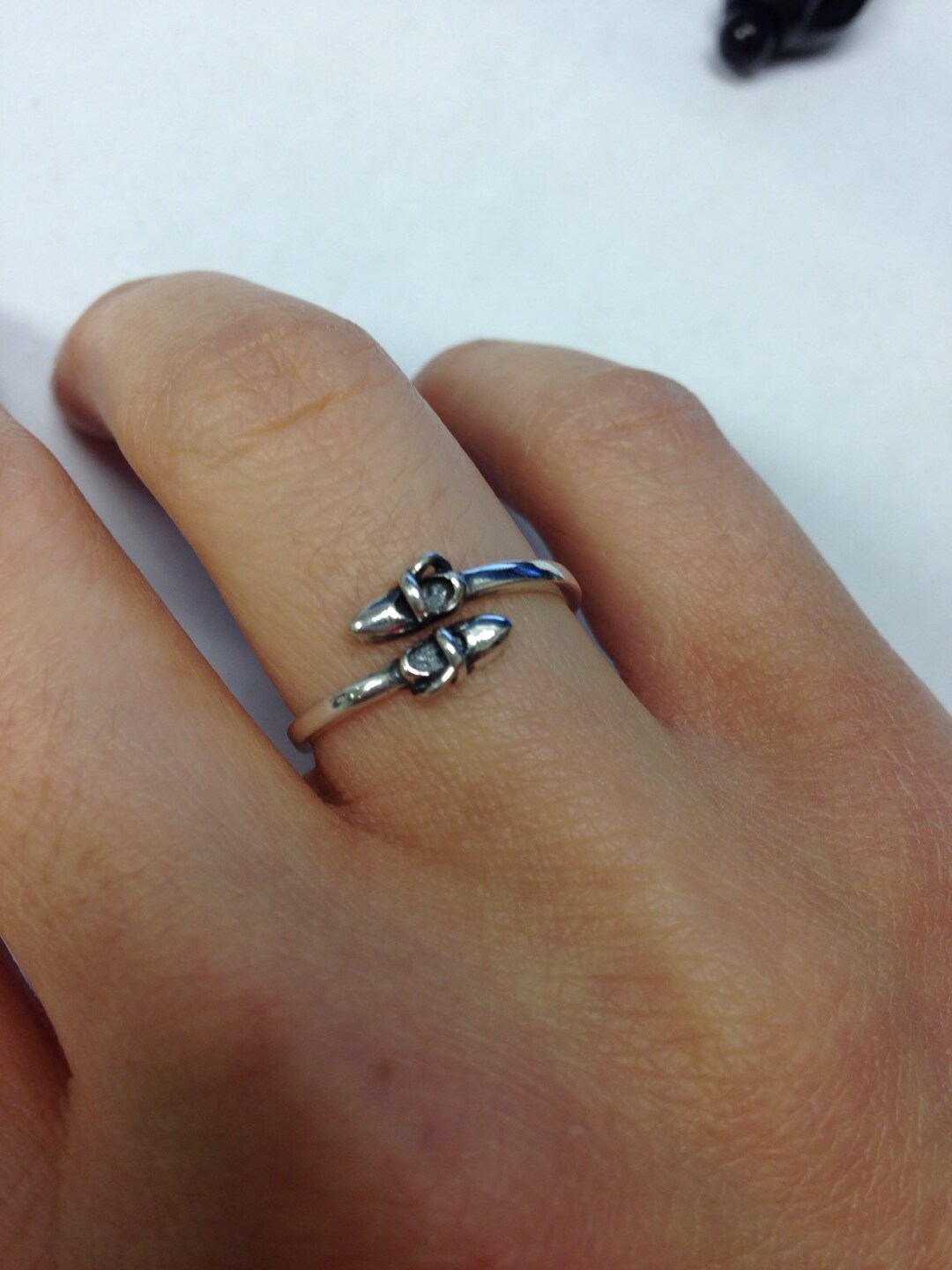 Sterling Silver Tiny Ballet Shoes Adjustable Ring Gift for Etsy