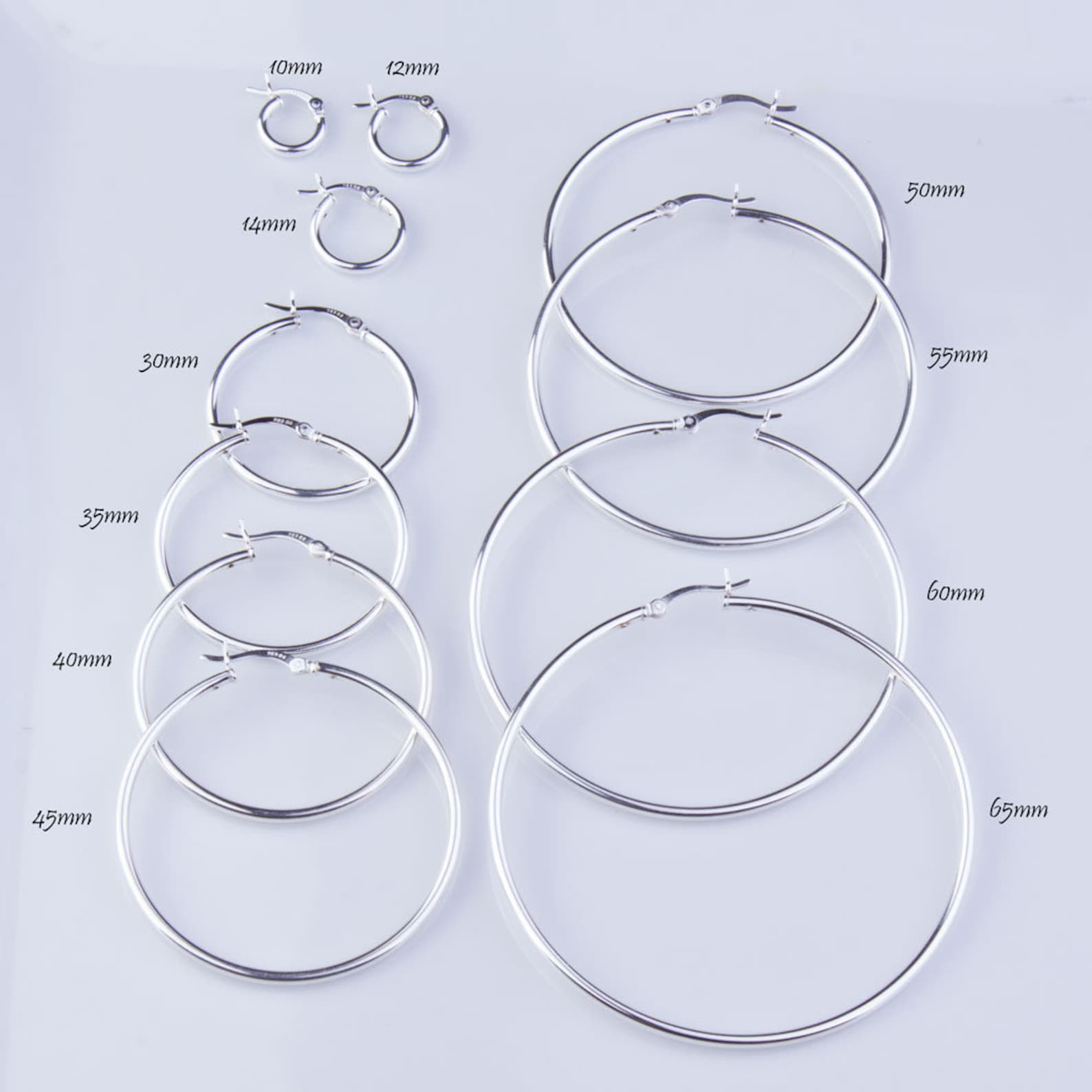 Hoop Earring Size Chart In Inches