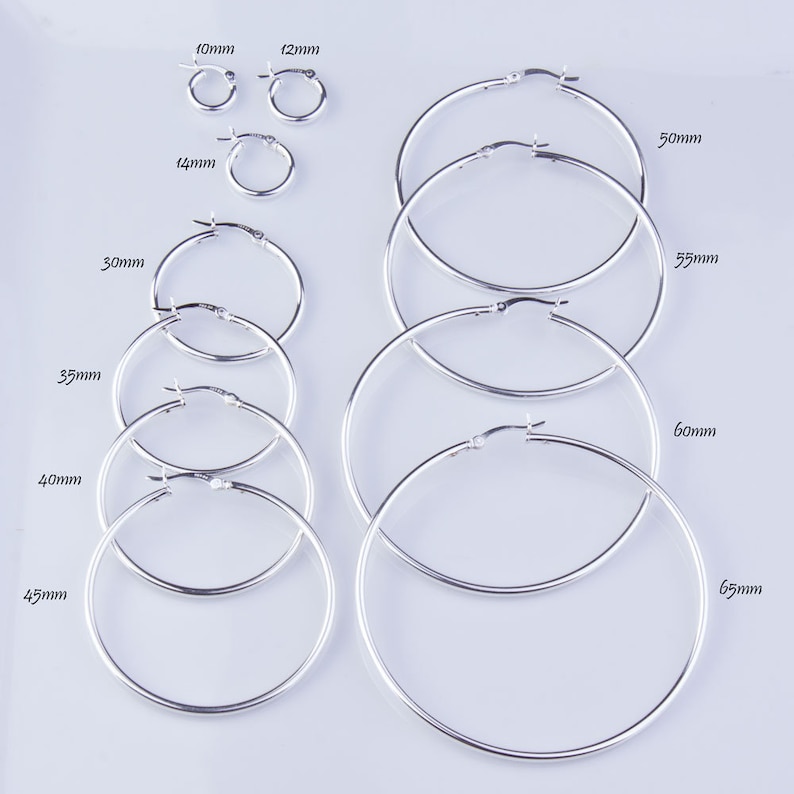 2mm thick hoop earrings
