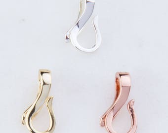 2Pcs-Large Sterling Silver, Gold Plated, Rose Gold Plated Pendant Enhancer, Pearl Enhancer, Jewelry Making Supplies, Pendant Bail005