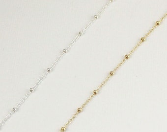 5Feet-Satellite Chain, Gold Filled, Sterling Silver Chain by Foot, Layering, Modern, Simple Chain,Permanent Jewelry Dainty, SCNF110