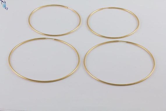 Endless Large Hoop Earrings 14k Gold Filled 50566575mm | Etsy