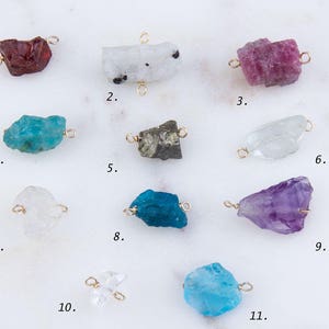 3pcs-Gold Filled Wire Rough Raw Rock Gemstones,Small Gemstone Nugget Gemstones Link Connector,Priced per Piece, Rock Nugget Gemstones CM35GC