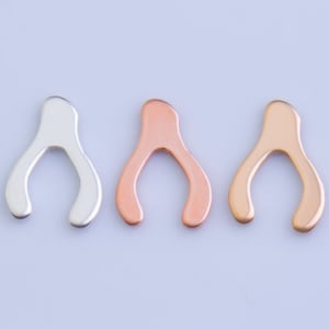 5pcs-Wishbone Stamping Blank in Sterling Silver, Gold Filled, Rose Gold Filled, Small Wishbone Blank, Jewelry Findings, Design Blanks, ST84D