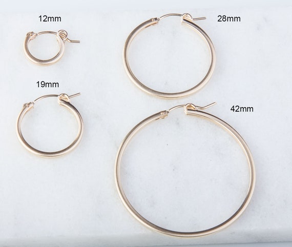 42mm gold hoop earrings discount