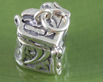 Caja de oración con corazón de plata de ley, colgante con dije, caja de deseos, collar con medallón, colgante con dije, medallón de corazón, colgante espiritual, PB058