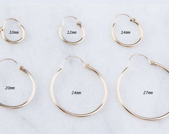 Classic Tube Hoop Earrings, Hoop Earrings, Gold Hoop Earrings, Tube Gold Hoop, Hoop Earrings, Gold Tube Hoops, Classic Hoop Earrings,GFER135