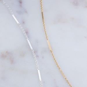 3 Feet ,Bar and Link Chain in Sterling Silver and Gold Filled, Jewelry Making Supplies, Bulk Silver and Gold Chains, Dainty Chains, SCNF147