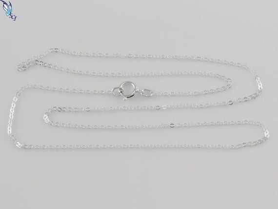 Cable Chain Necklace 1.2mm Wide Sterling Silver Cable Chain Necklace 1.2mm Wide Sterling Silver