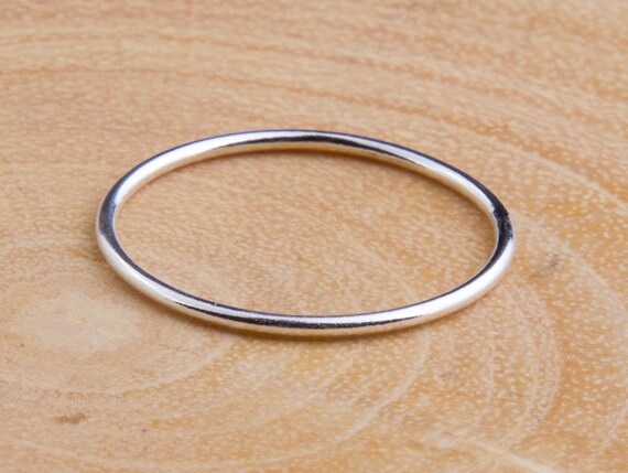 Roberts & Co 1mm Sterling Silver Skinny Stacking Rings - UK Made - Set Of 3