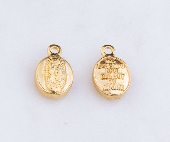 Pendentif Médaille Religieuse Ancien Plaqué Or – Breloque Vintage à Porter En Collier
