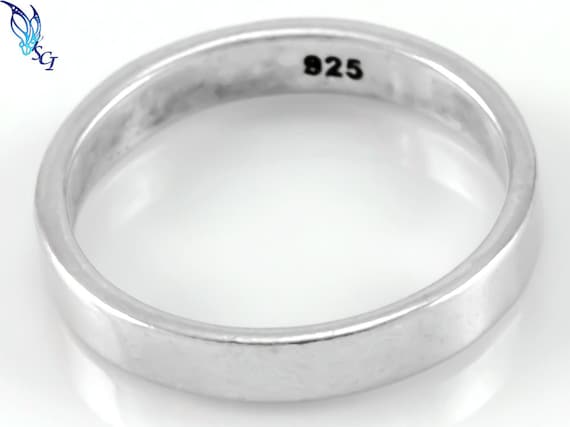 Sterling Silver 2mm Band Ring, Plain Band Ring, Stackable Initial