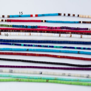 Set of 5 strands-Shell Heishi Bead,Boho Beads Necklace,Multi colors Seed Beads Strand, Strung Seed Beads, CM198LC