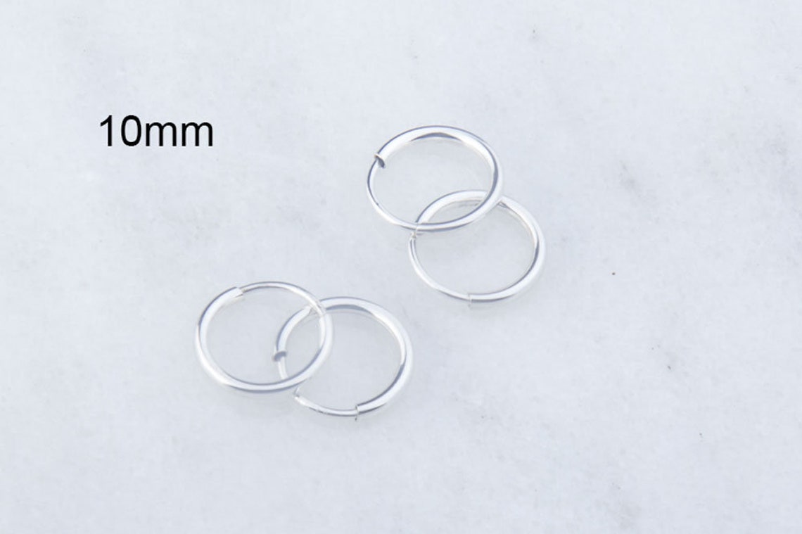 Endless Hoop Earrings Hoop Earringssterling Hoop Earrings Etsy