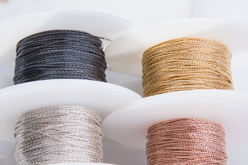 0.61mm Beading Chain in Sterling Silver Gold Filled Rose Etsy