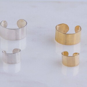 Gold Filled or Sterling Silver Ear Cuff in Small or Large Size, Plain Ear Cuff, Silver Ear Cuff, Upper Ear Cuff, Non Pierced GFER176
