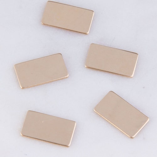 5pcssmall Hexagon Stamping Blank in Sterling Silver Gold Etsy