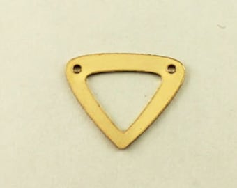 Gold Filled Cutout Triangle Link Connector Pendant, Triangle Link Pendant, Gold Link Connectors, Simple, Dainty Link Connectors, CM025LC