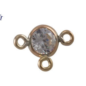 3pcs zierliche CZ Link-Anschluss, ausgesuchtes, erhältlich als Link-Anschluss oder Halskette, kleine CZ Anschluss Lasso, 100LC Link