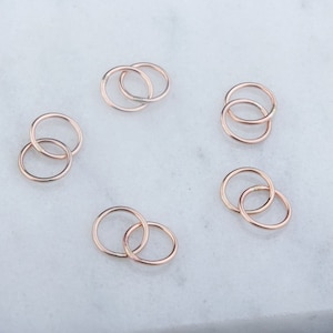 5 pcs- 10mm Friendship Gold Filled Thick Wire Rings, Friendship Charm Rings Link Connector, Link Connector Findings, CM202LC