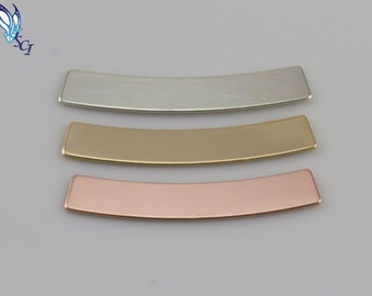 5Pcs30mm x 5mm Slight Curved Bar Stamping Blank in Sterling Silver, Gold Filled, Rose Gold Filled, Stamping Blanks,Curved Bar Blanks ST120DR
