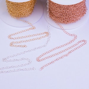 5Feet -Round Circle Chain, 3.5mm in Sterling Silver, Gold Filled, Rose Gold Filled, Bulk Chains, Chain by Feet, Extension Chain,NF77