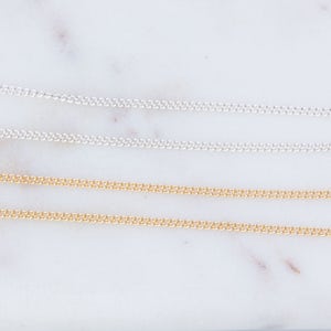 5 Feet ,Tiny Curb Chain in Sterling Silver, Gold Filled, Chain by Foot, Bulk Silver and Gold Filled Chains, Permanent Jewelry Chains,SCNF149