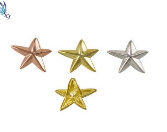Sterling Silver, Gold Plated Medium Star Textured Pendant, Star Pendants, Large Star Pendant for Necklace, Star Charm For Necklace, HCIN184