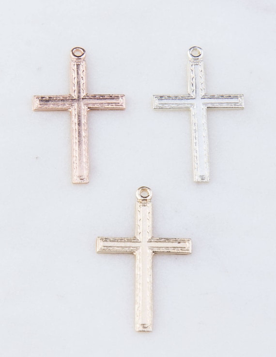3pcs-design Plain Large Cross in Sterling Silver, Gold Filled, Rose Gold  Filled, Cross Charm Pendant, Religion Charms, Faith Charms, CM205C - Etsy  Norway