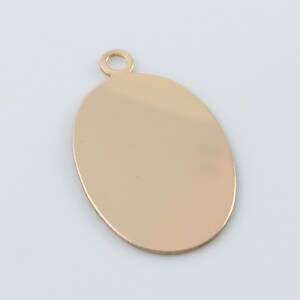 19mm x 25mm Oval Tag Stamping Blank, Gold Filled, Oval Name, Tag Charm, Pendant, Hand Stamping, Engraveable,  ST36VR