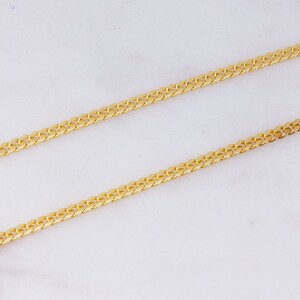 Small Curb Finished Chain in Gold Plated over Sterling Silver, Curb Chain Necklace ,Gold Plated Curb Link Necklace, Curb Chain SCNF224
