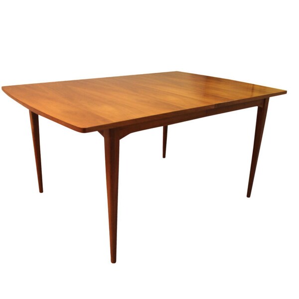Mid-Century Danish Modern Kipp Stewart Solid Walnut Surfboard Dining Table