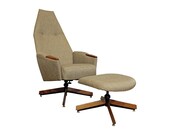 Mid-Century Modern Lounge Chair Ottoman 2174C by Adrian Pearsall