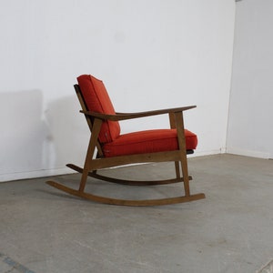 Mid-Century Modern Walnut Open Arm Rocking/Lounge Chair image 3