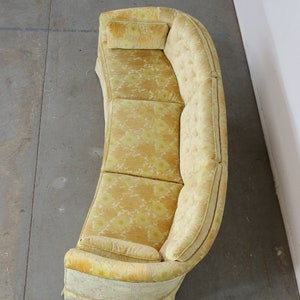 Mid-Century Modern Velvet Concave Front 92 Sofa image 9