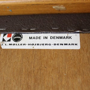 Set of 10 Danish Modern JL Moller Teak Side Dining Chairs image 9