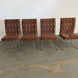 Milo Baughman Chrome Dining Chairs by Thayer Coggin Set of 4 image 2