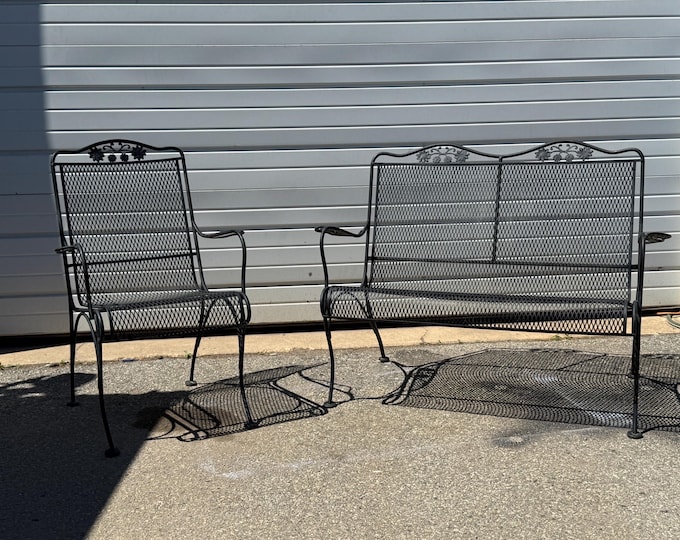 Vintage Woodard Outdoor Loveseat/Bench