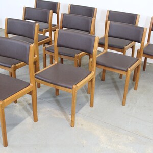 Set of 10 Danish Modern JL Moller Teak Side Dining Chairs image 3