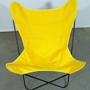 Mid-Century Modern Welded Iron Butterfly Chair Danish Modern Knoll Style image 4