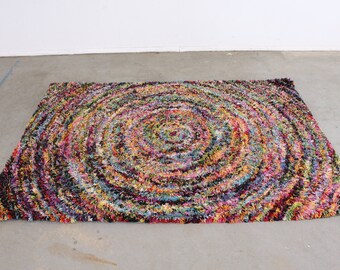 Mid-Century Modern Style Abstract Shag Rug
