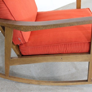 Mid-Century Modern Walnut Open Arm Rocking/Lounge Chair image 6