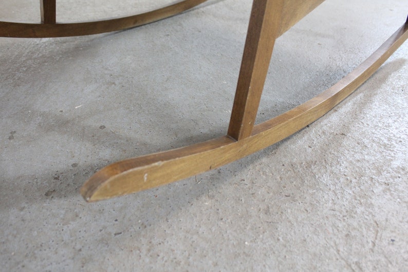 Mid-Century Modern Walnut Open Arm Rocking/Lounge Chair image 5