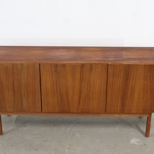 Mid-Century Danish Modern Teak 3 Door Credenza on Pencil Legs image 2