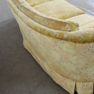 Mid-Century Modern Velvet Concave Front 92 Sofa image 3