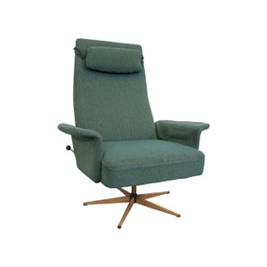 Mid-Century Danish Modern High Back Swivel Rocker Lounge Chair image 2